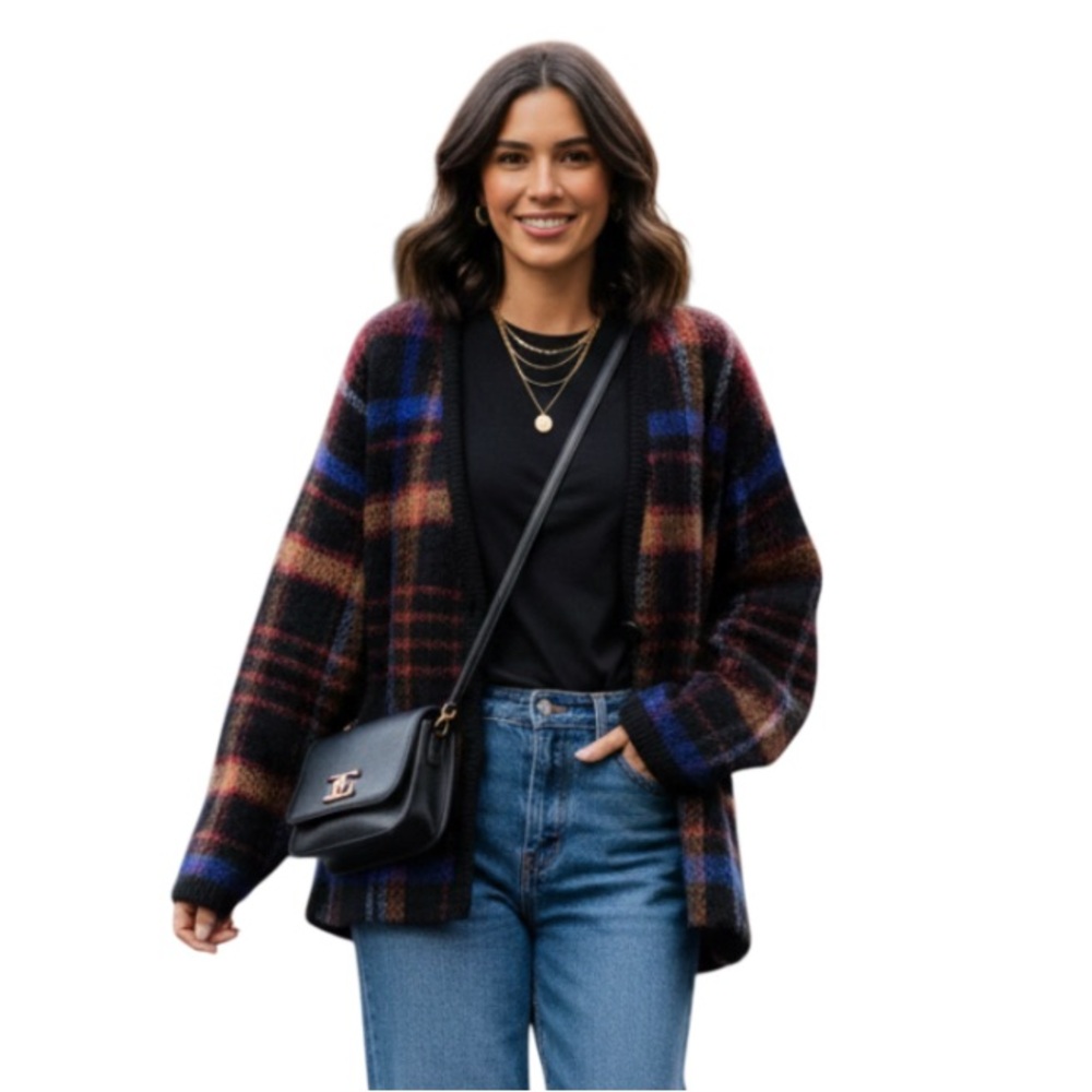 Nordstrom Point of View Retro Mohair blend Cardigan Sweater